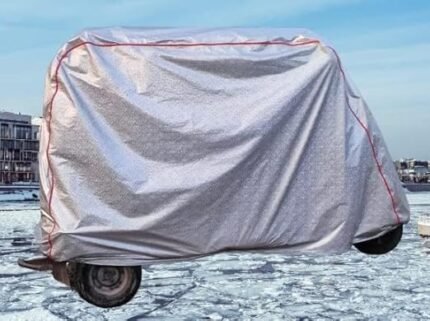 Econour Auto Rickshaw Weatherproof Cover, Full Size, Triple Stitched, Elastic (Magic Silver)